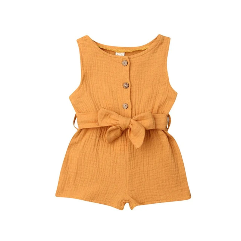 Summer Baby Girl Clothes Sleeveless Home Dress Kids Gift Sweet Jumpsuit Age 0-18 Cotton Sleeveless Romper Overall Outfit