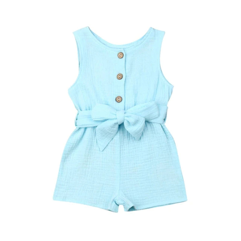 Summer Baby Girl Clothes Sleeveless Home Dress Kids Gift Sweet Jumpsuit Age 0-18 Cotton Sleeveless Romper Overall Outfit