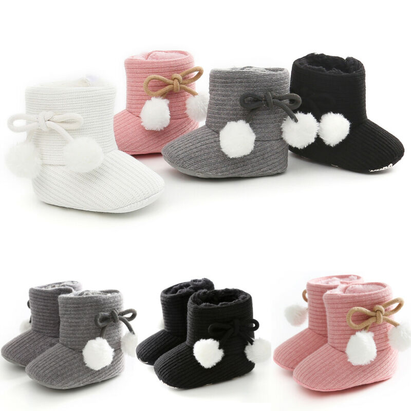 Baby Girl Winter Pom Pom Boots