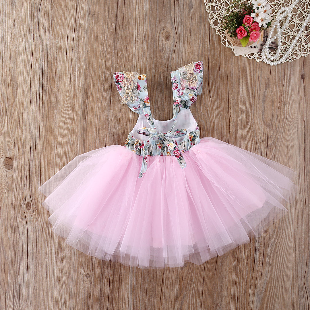 Girl Baby Girl Floral Lace Ball Gown