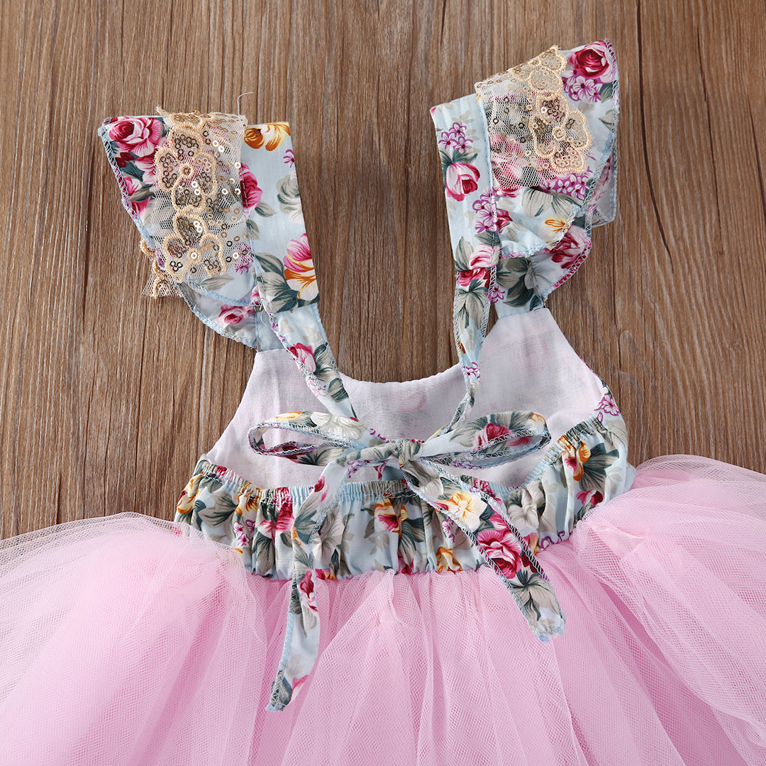 Girl Baby Girl Floral Lace Ball Gown