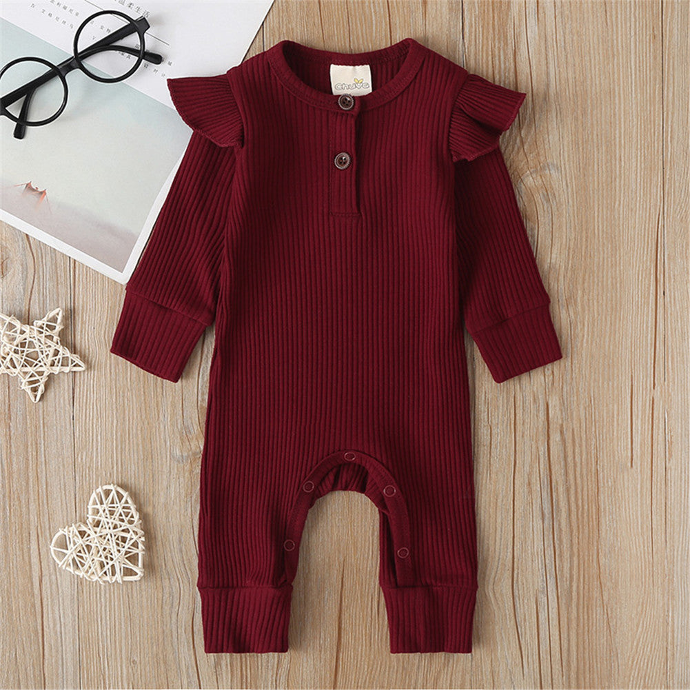 Baby Girl Boy Winter Knitted Long Sleeve Jumpsuit