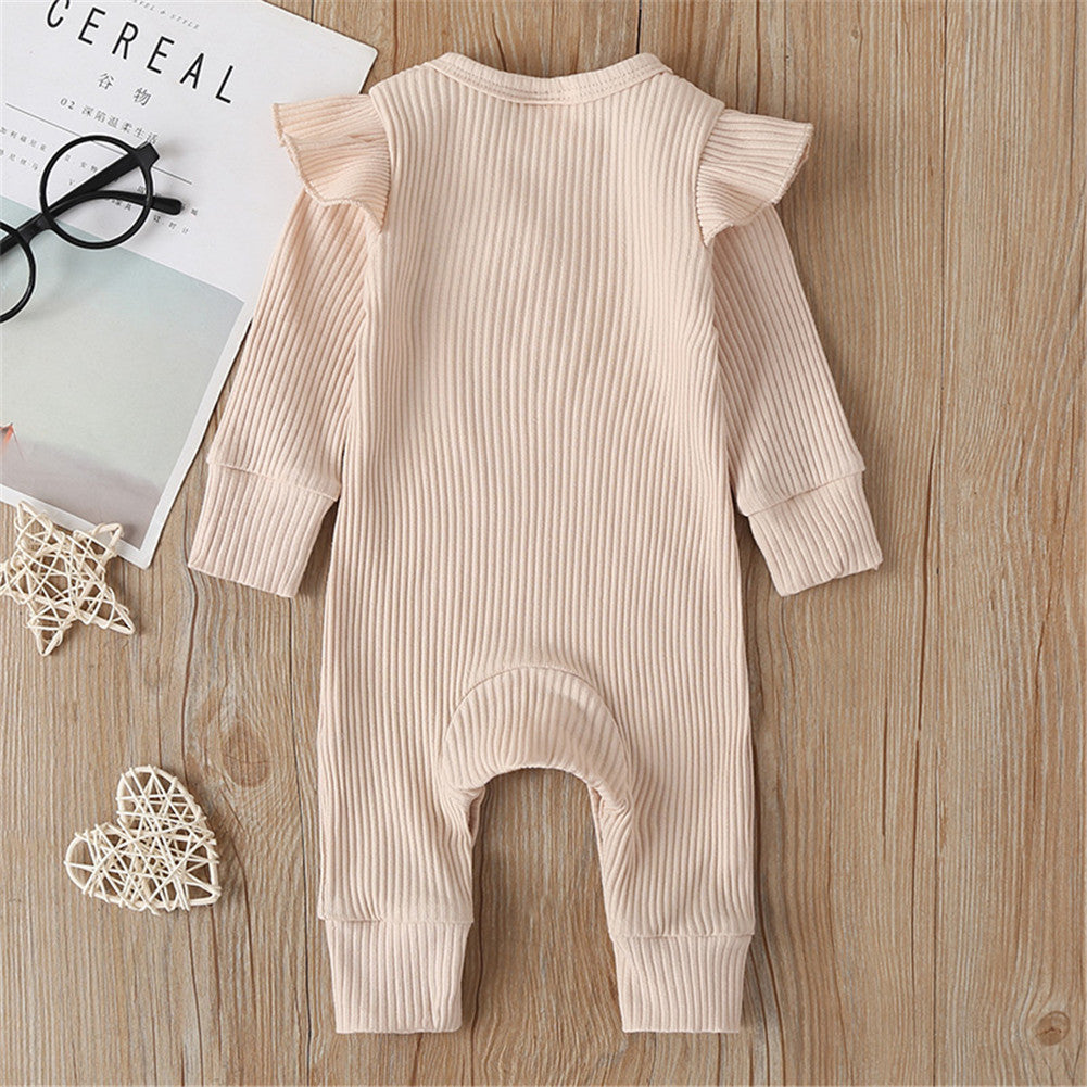 Baby Girl Boy Winter Knitted Long Sleeve Jumpsuit