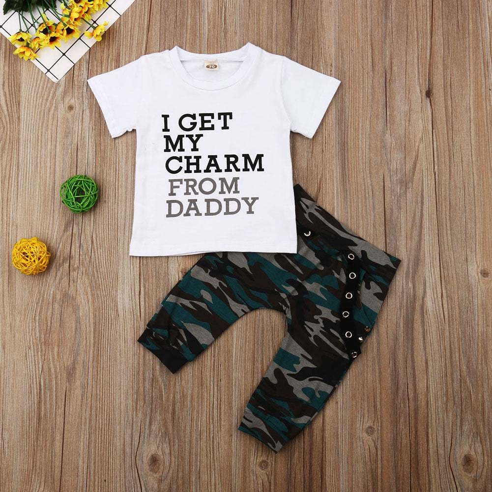 Boy Baby Boy Letters T-shirt Set