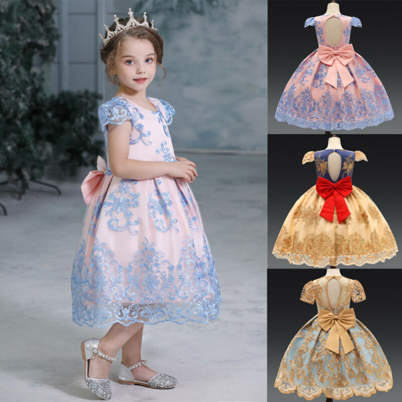 Girl Baby Girl Elegant Princess Party Lace Dress