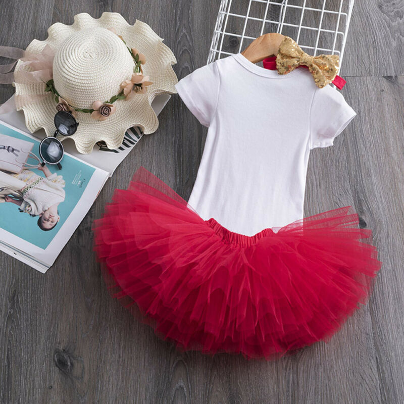 Baby Girl Lovely Birthday Red Tutu Dress Set