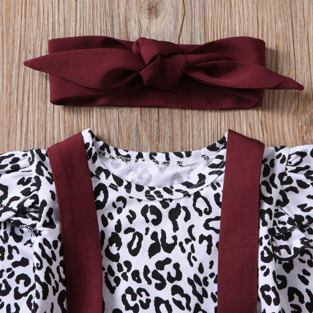 Baby Girl Leopard Bib Tutu Dress Set