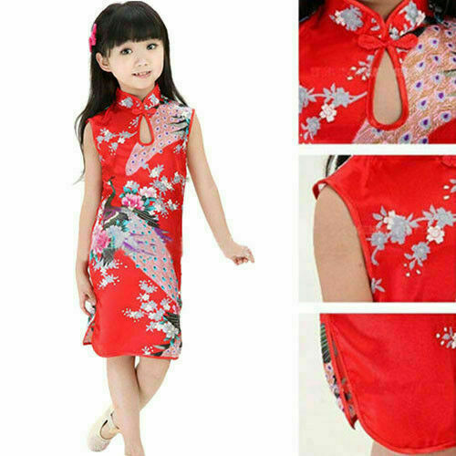 Girl Baby Girl Colorful Cheongsam Dress