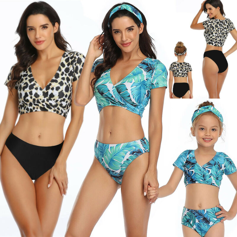 Girl Mommy And Mini Swimsuit Family Matching Set
