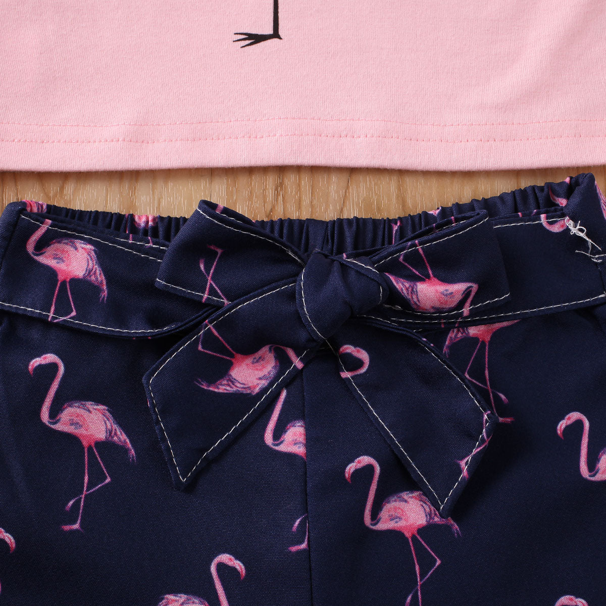 Girl Baby Girl Flamingos Dress Set