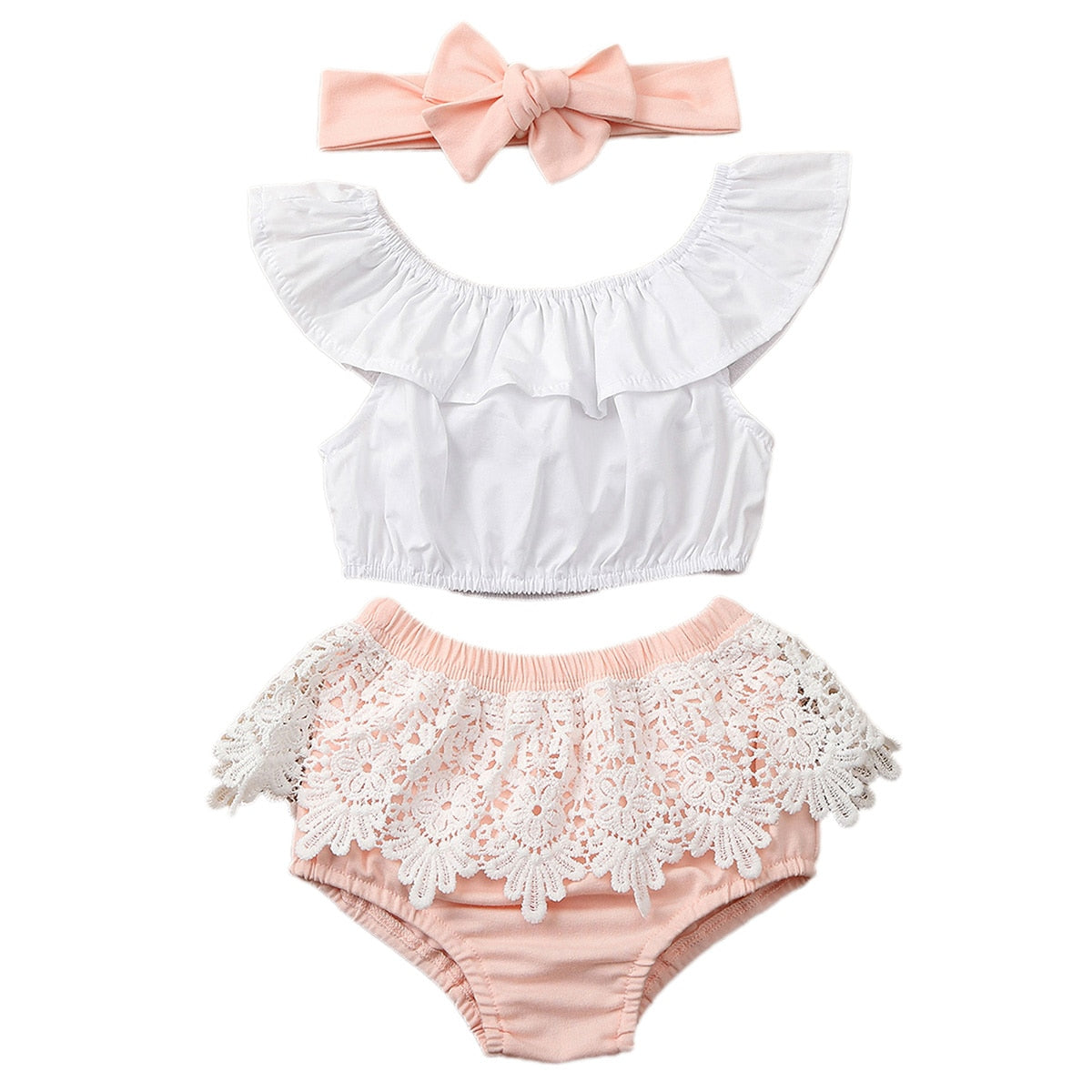Pinky Newborn Lace Set
