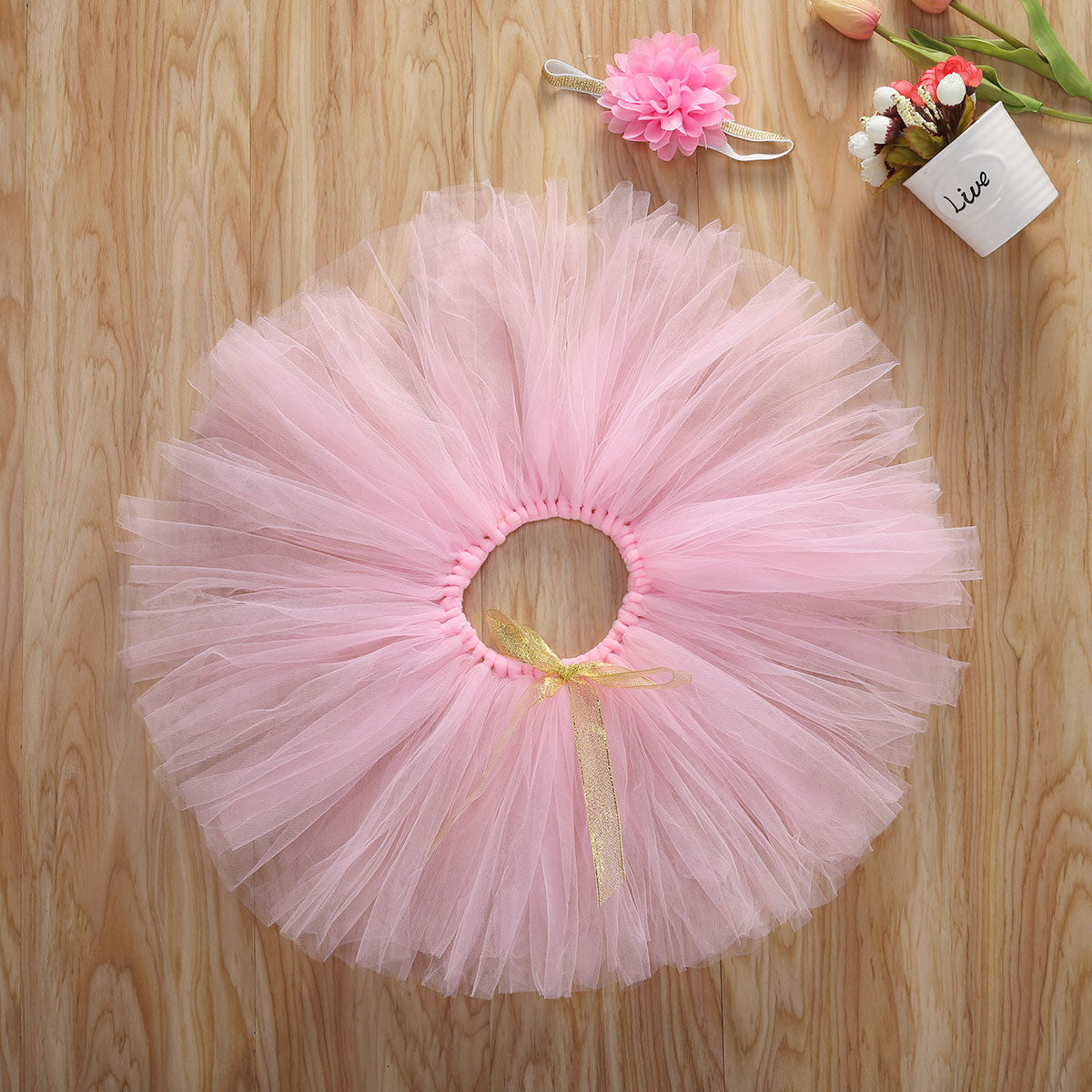Baby Girl 1st Birthday Outfit with Tutu Dress and Bodysuit