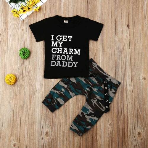 Boy Baby Boy Letters T-shirt Set