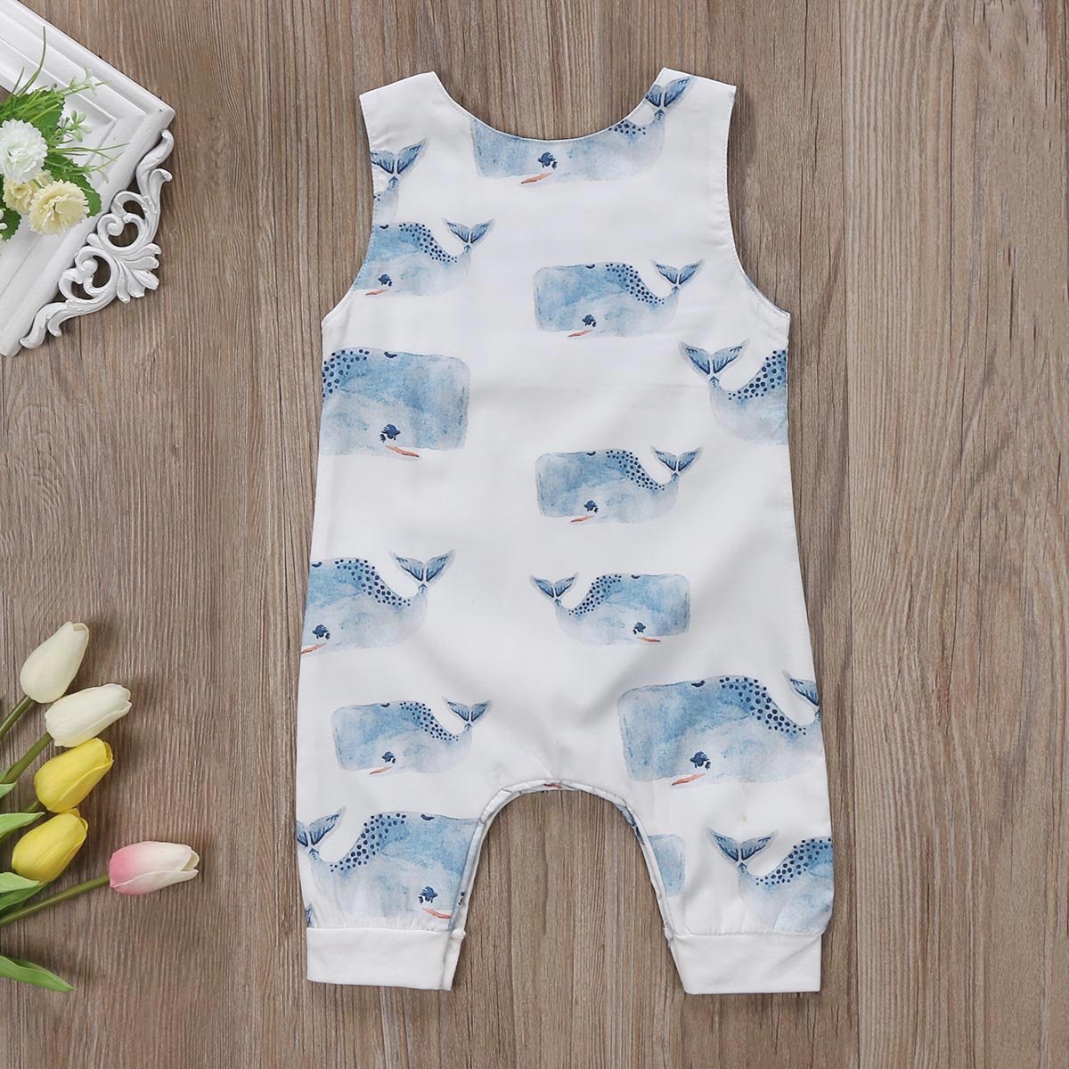 Adorable Blue Whale Bodysuit for Babies