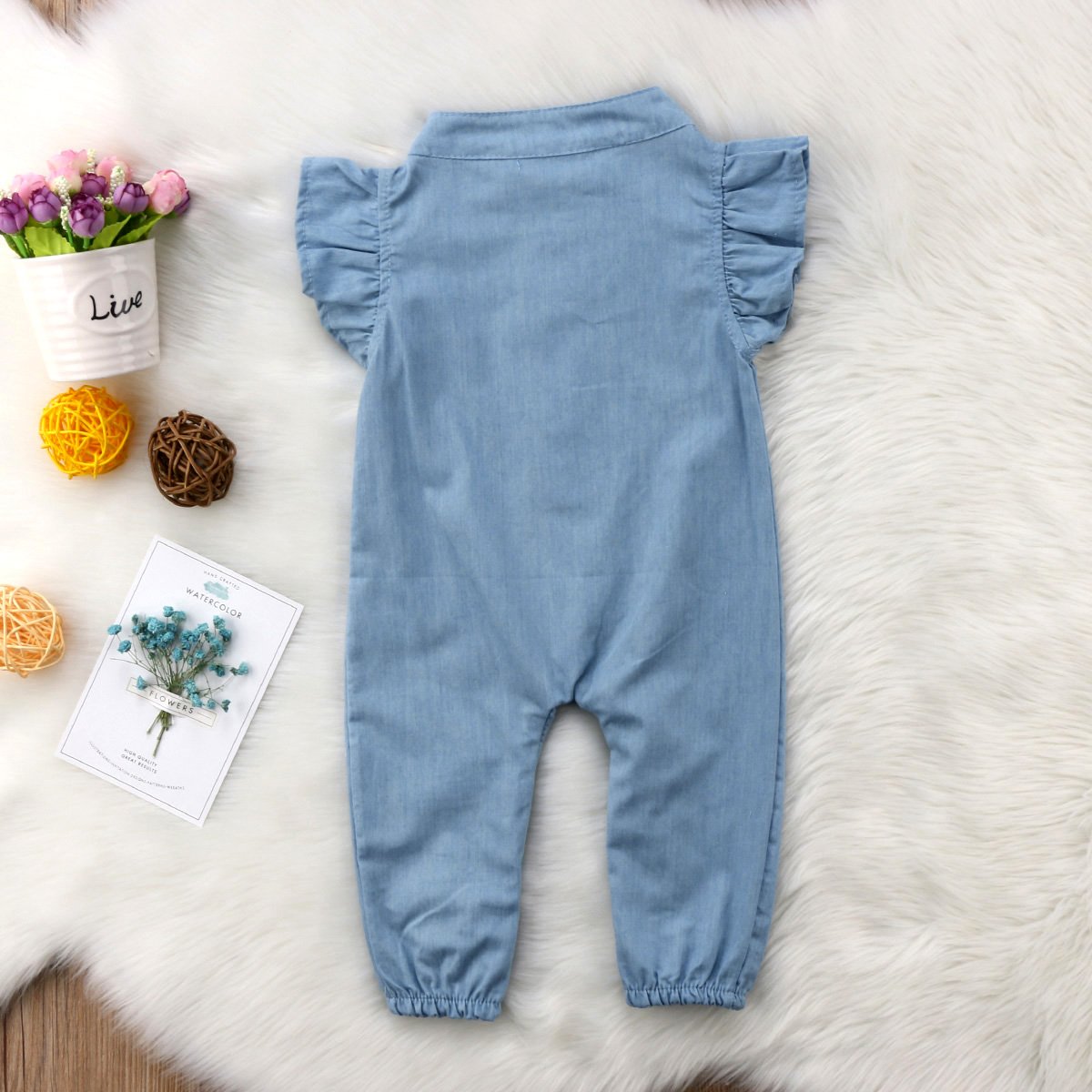 Baby Girl Jumpsuit Modern Embroidery