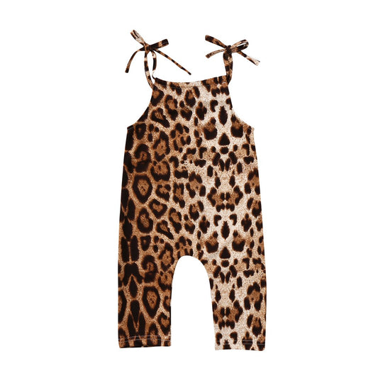 Girl Baby Girl Jumpsuit Leopard Print