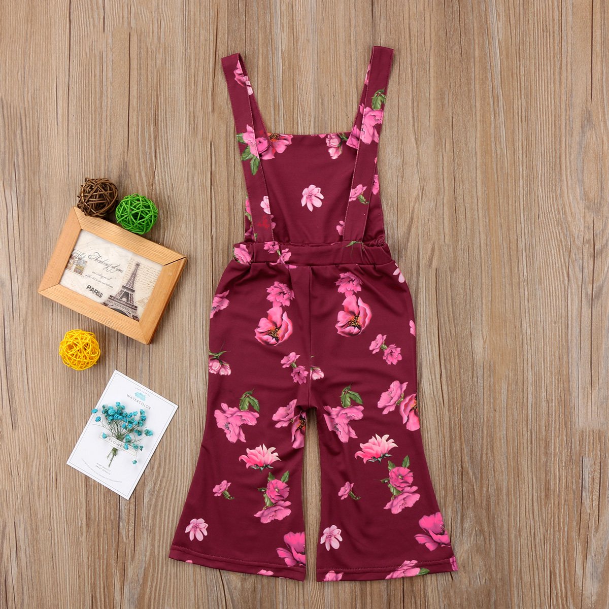 Girl Baby Girl Jumpsuit Red Flora