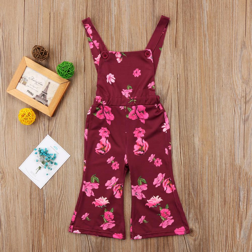 Girl Baby Girl Jumpsuit Red Flora
