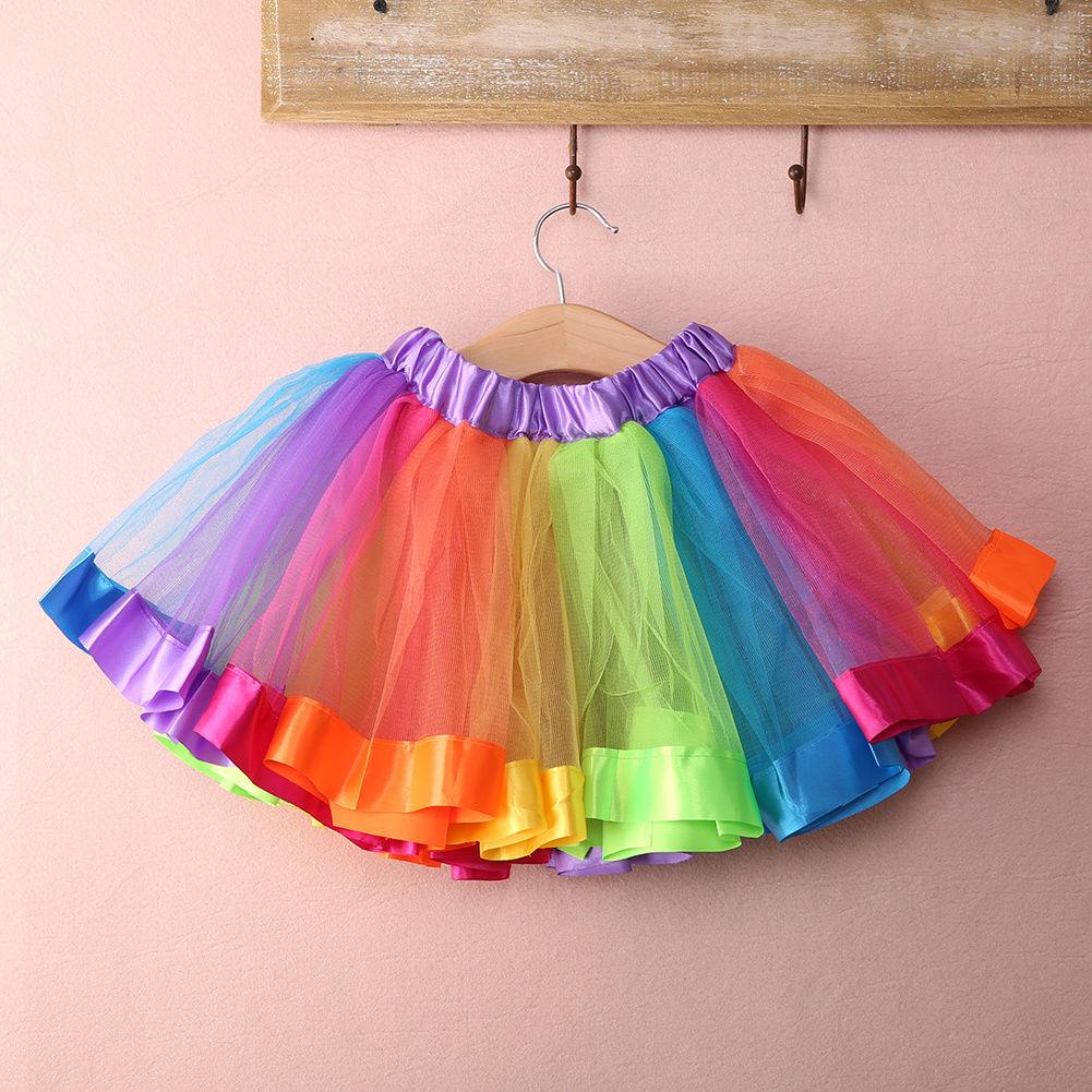 Girl Baby Girl Dress Mini Rainbow Tutu