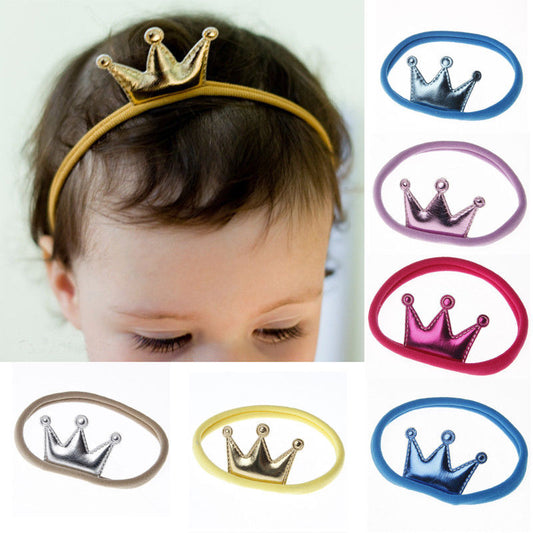 Baby Girl Boy Crown Elastic Headband