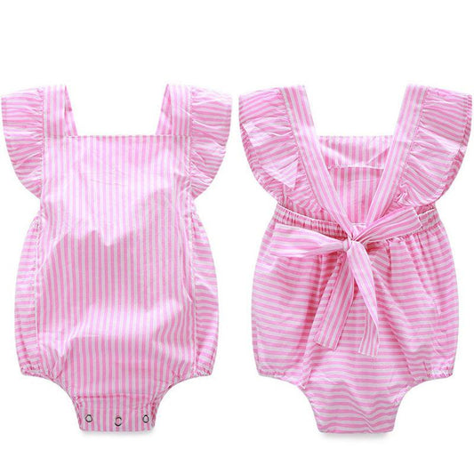 Baby Girl Pink Lolly Pop Bow Jumpsuit