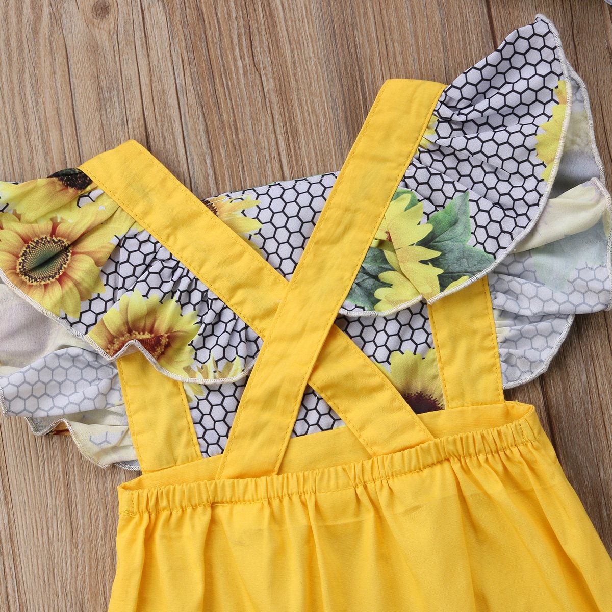 Girl Baby Girl Sunflower Jumpsuit Set Olla
