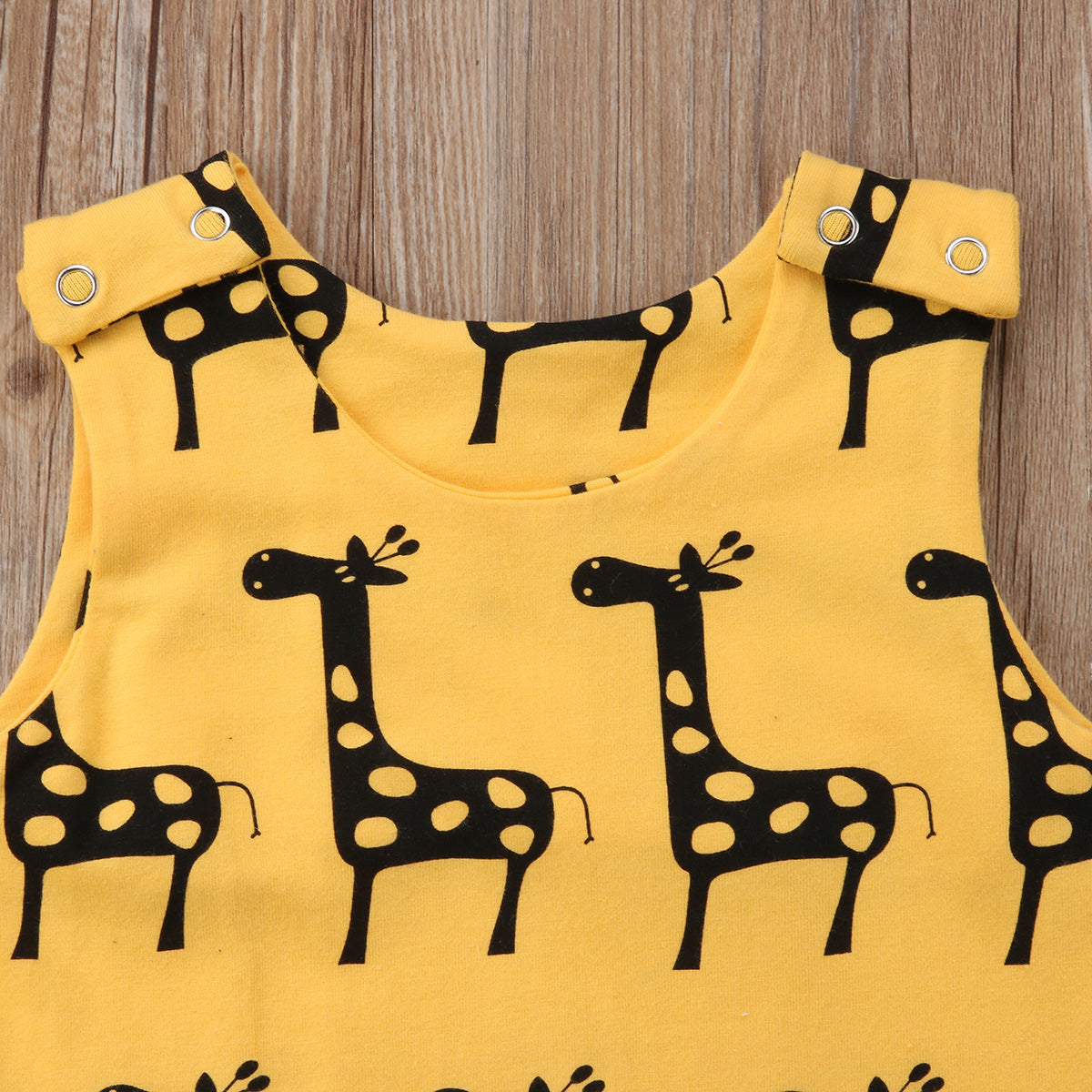 Kids Baby Boy Girl Romper Yellow Giraffe
