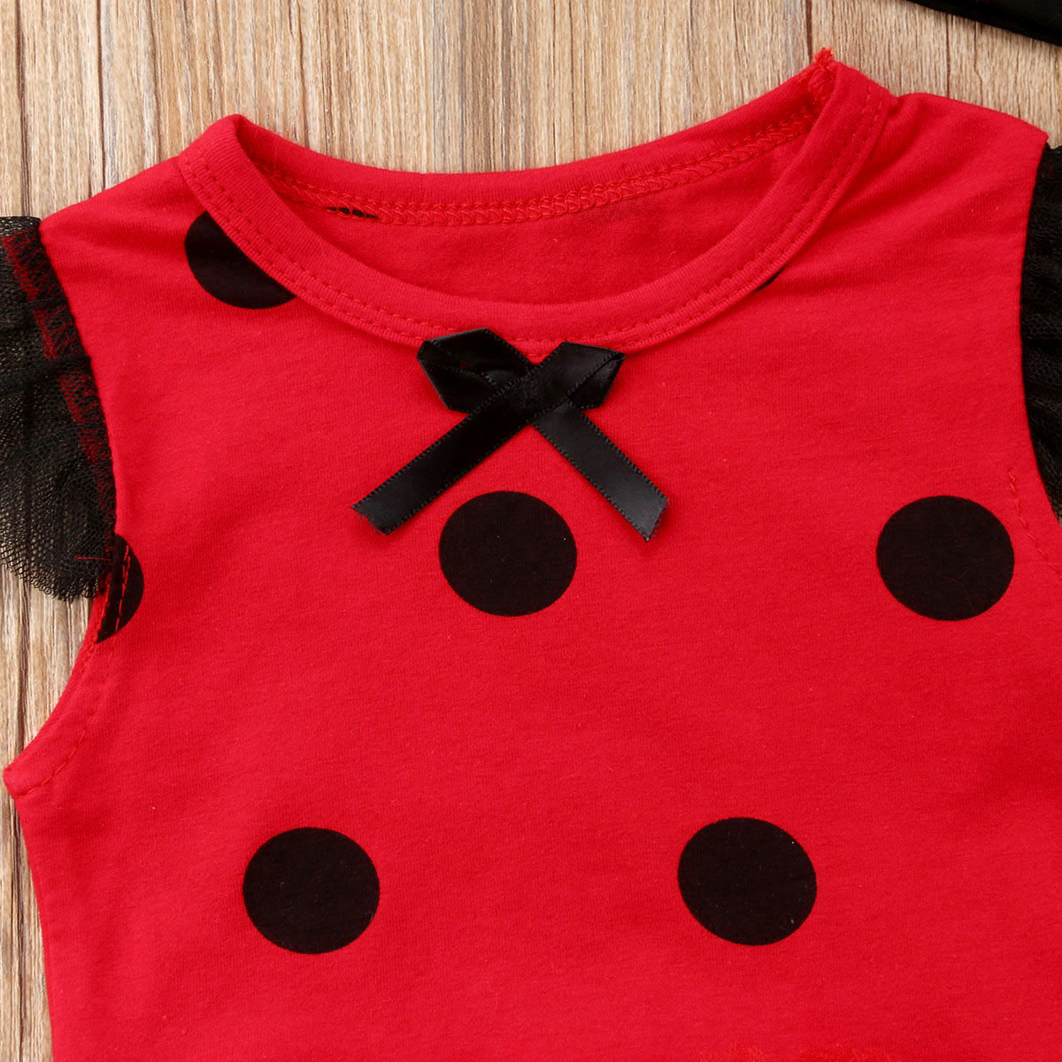 Baby Girl Ladybird Red Jumpsuit Dress Set