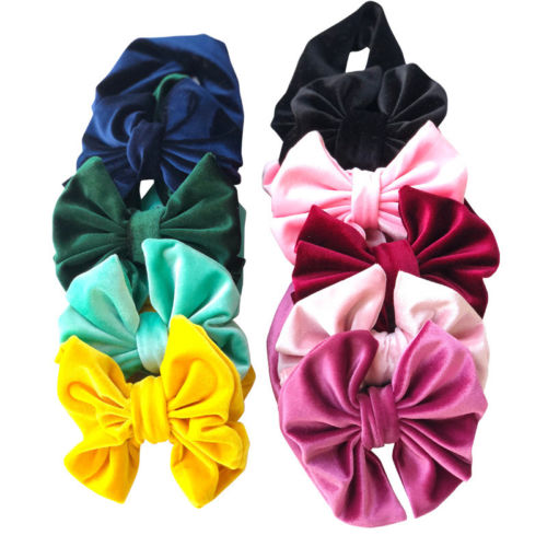 Girl Baby Girl Colorful Elastic Velvet Headbands